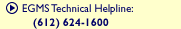 EGMS Technical Helpline - (612) 624-1600